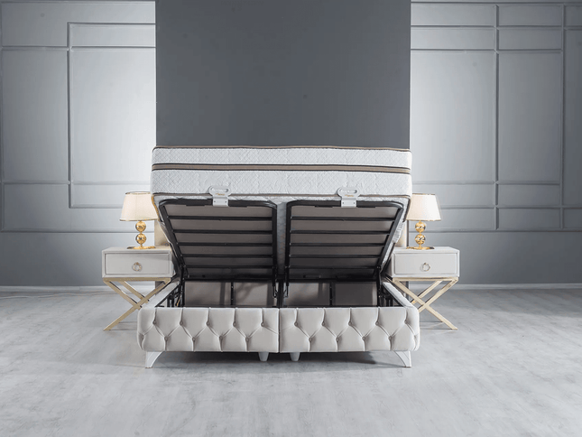 boxspring met traagschuim matras