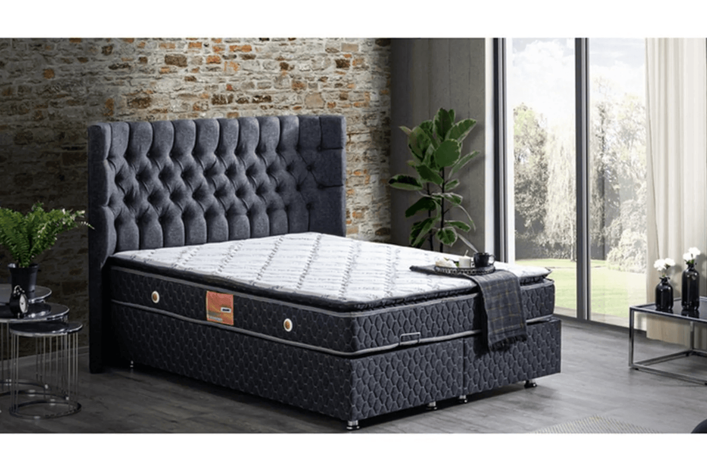 boxspring bed