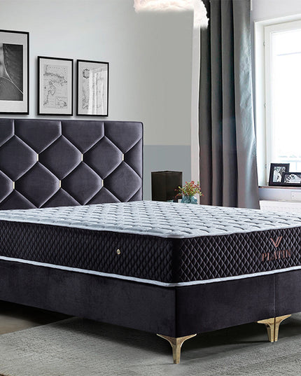 Boxspring avec espace de rangement | platine