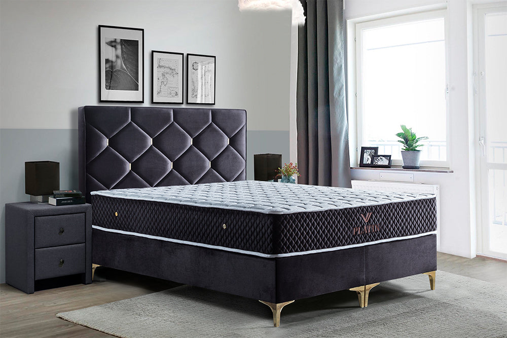 Boxspring Met Opbergruimte | Platin