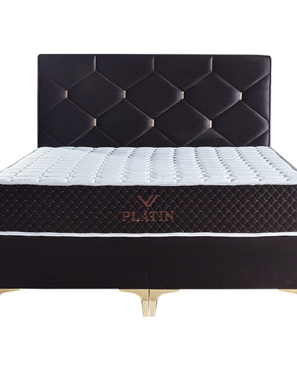 Boxspring avec espace de rangement | platine