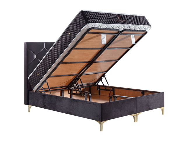 Boxspring Met Opbergruimte | Platin