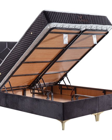 Boxspring avec espace de rangement | platine