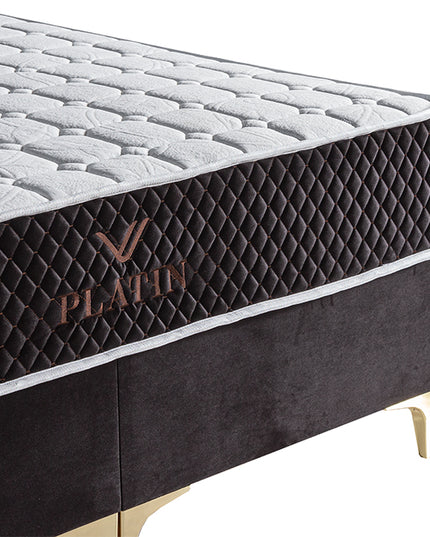 Boxspring avec espace de rangement | platine